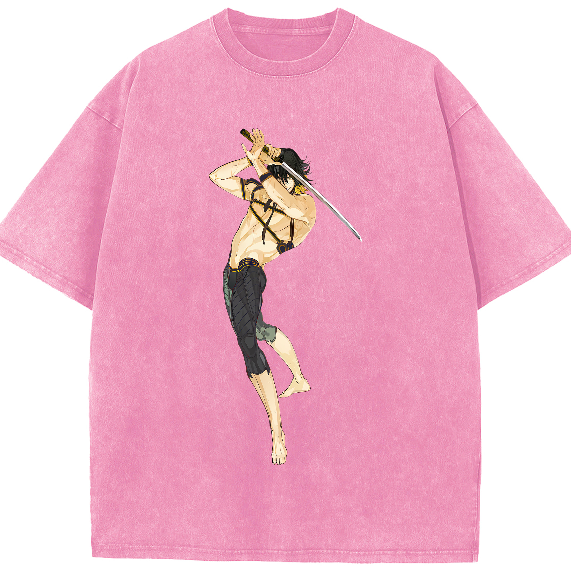 （画像用） 刀剣乱舞 Touken Ranbu 綿100% ヴィンテージ風 半袖Tシャツ（フロントプリント）
